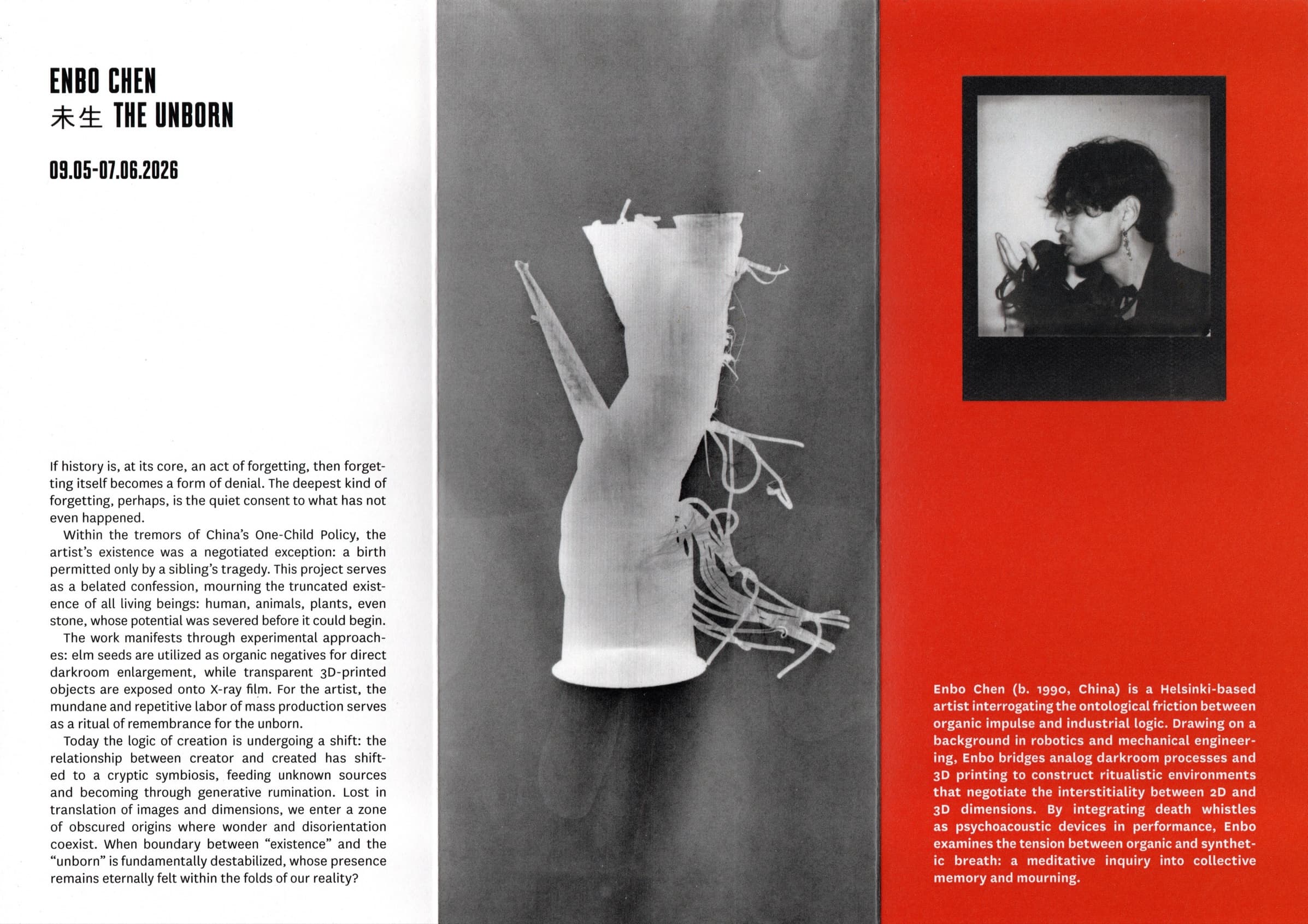 The Unborn exhibition brochure